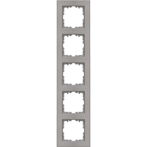 HK07 - Abdeckrahmen 5-fach, Farbe: stahl