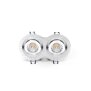 Deko-Light, Deckeneinbauring, Mira, 2x max. 35 W MR16, Silber, Spannungskonstant, dimmbar über optio